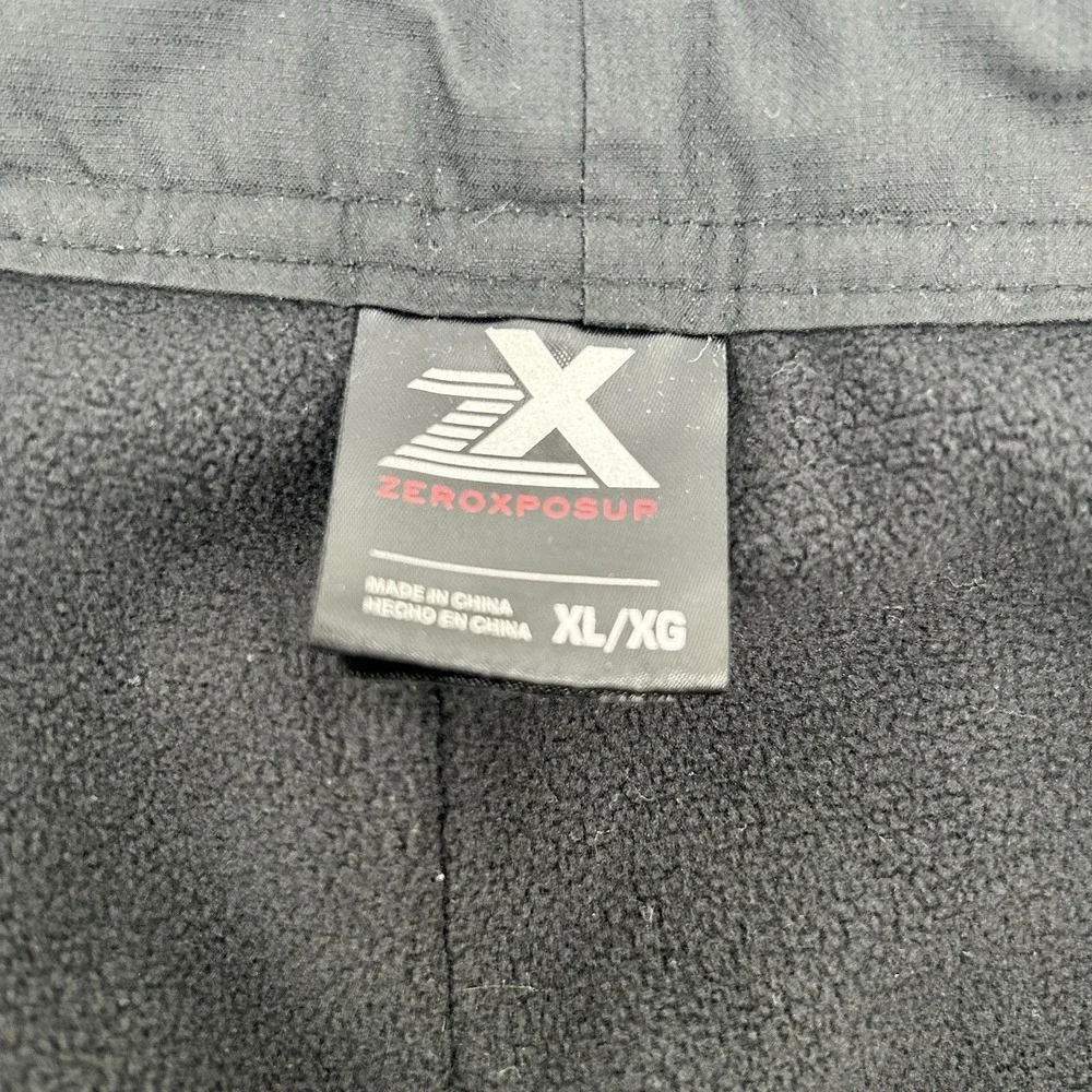 ZeroXposur Mens XL Fleece Lined Waterproof Snow Ski Cargo Pants Black Workwear